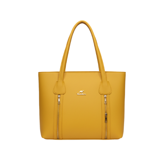 Yellow Zip Tote Bag