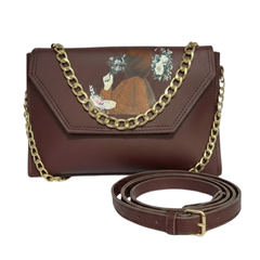 Dark Brown Hijab Art Crossbody Bag