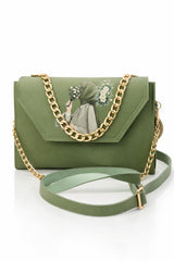 Olive Green Hijab Art Crossbody Bag
